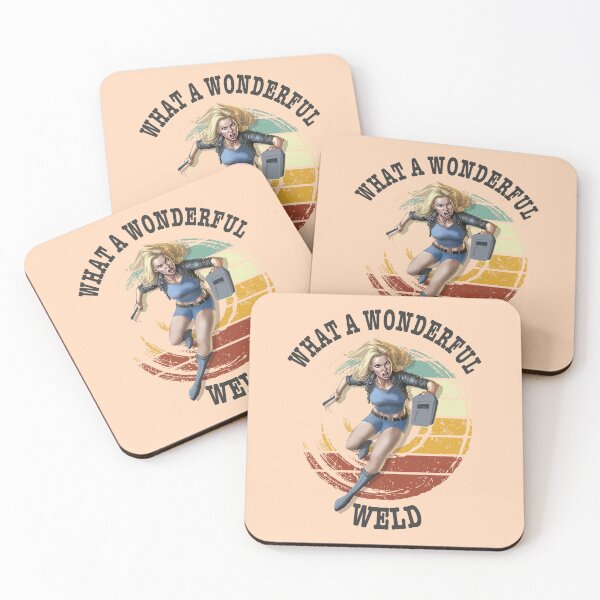 Item preview, What a wonderful weld retro sunset welder design  designed and sold by TipTopTapo.