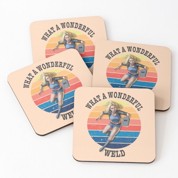 Item preview, What a wonderful weld retro sunset welder design  designed and sold by TipTopTapo.