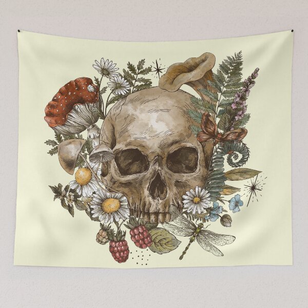 Item preview, Skull and Wildflowers designed and sold by GypsyGarou.