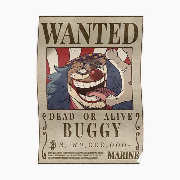 buggy-the-star-clown-one-piece-new-bounty-poster-poster-for-sale-by