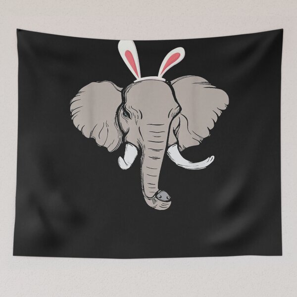 Item preview, Elephant With Bunny Ears Costume designed and sold by mytvtoday2020.
