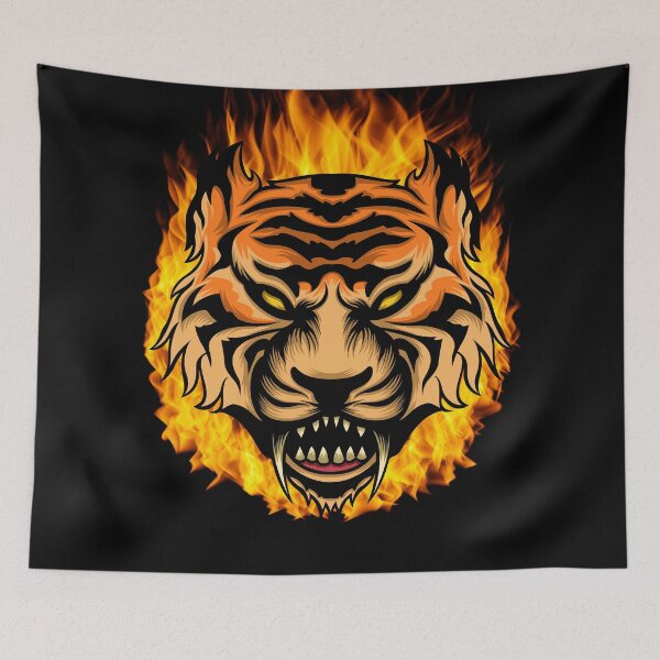 Item preview, Angry Flaming Tiger designed and sold by Mark Cannon.