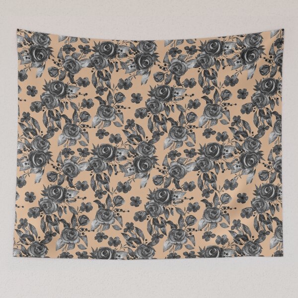 Item preview, Boho floral all over pattern designed and sold by pinkyfish1010.