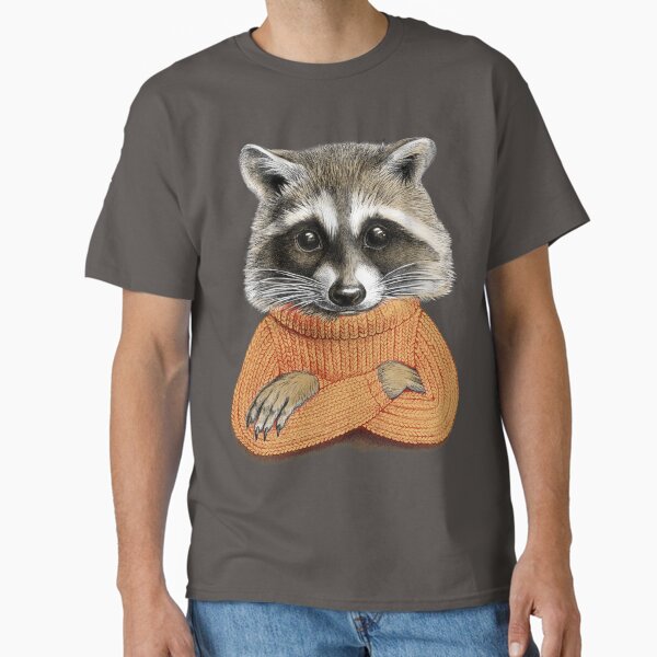 Item preview, Raccoon in winter sweater designed and sold by elinakious.