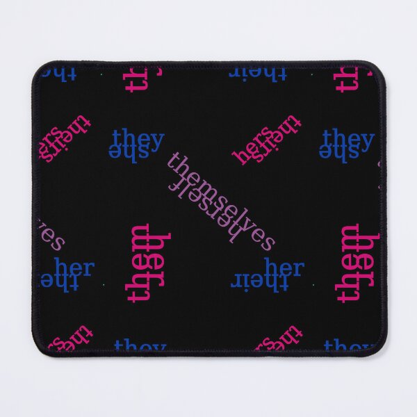 Item preview, She/They Bi Pride Flag Pronouns on Black designed and sold by Pyrolitheus.
