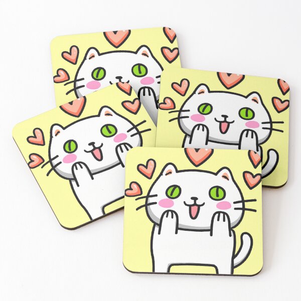 Item preview, Struck By Love, Lovestruck cat, a Cute gift for Valentines Day designed and sold by Color-Me-Blue.
