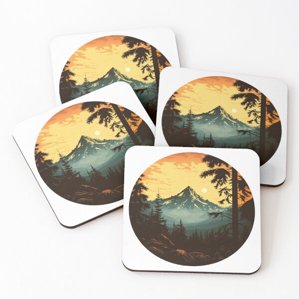 Item preview, Oregon Mountain Sunset Retro designed and sold by kempyumcha.