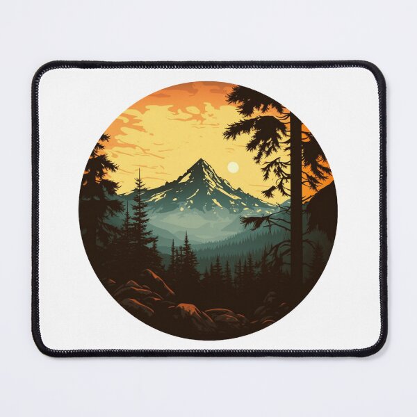 Item preview, Oregon Mountain Sunset Retro designed and sold by kempyumcha.