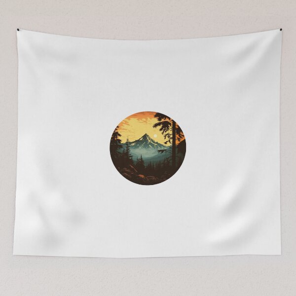 Item preview, Oregon Mountain Sunset Retro designed and sold by kempyumcha.