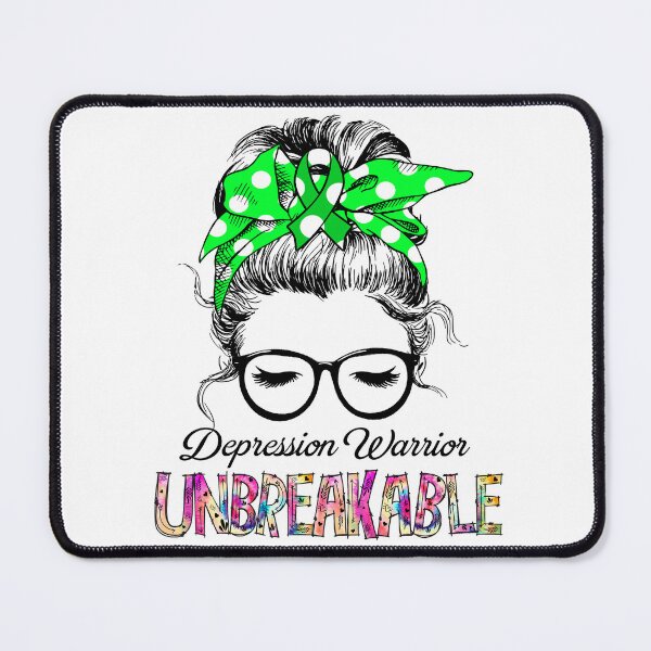 Item preview, Depression Warrior - UNBREAKABLE - Depression Ribbon designed and sold by Tifrop.