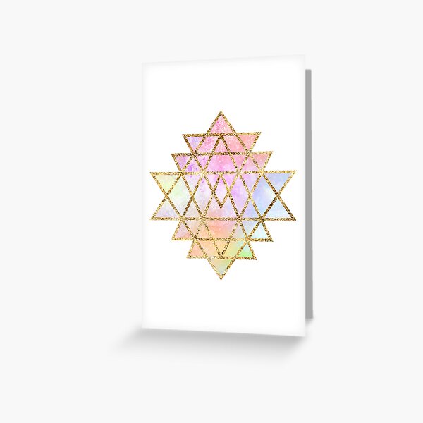 Item preview, Sri Yantra, Ancient Symbol, Sacred Geometry, Gold and Pastel designed and sold by ShaktiAmara.