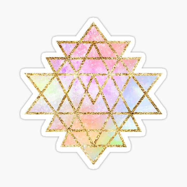 Item preview, Sri Yantra, Ancient Symbol, Sacred Geometry, Gold and Pastel designed and sold by ShaktiAmara.