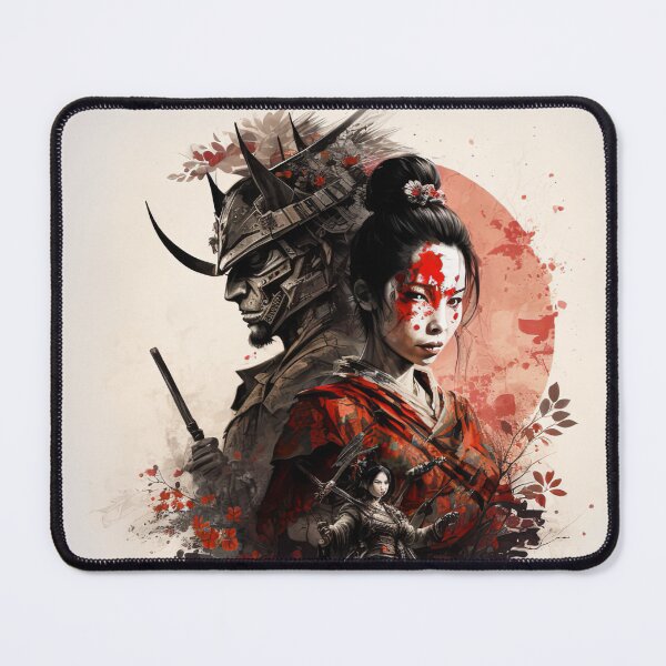 Item preview, Japanese geisha with samurai warriors designed and sold by Globuwear.