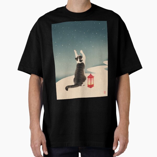 Item preview, Cat Catching Snow designed and sold by Broccoli  Cat Art.