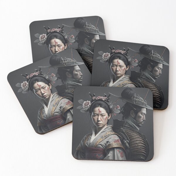 Item preview, Japanese geisha with samurai warriors designed and sold by Globuwear.