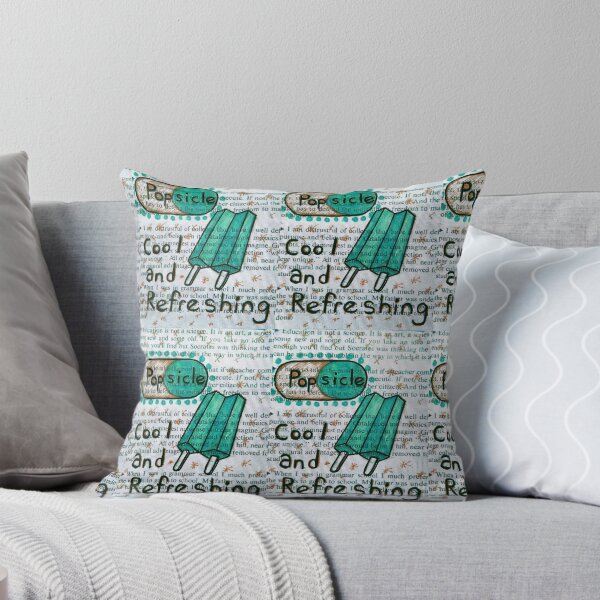 Item preview, Vintage Popsicle Collage - Cyan designed and sold by CherryCatDraws.