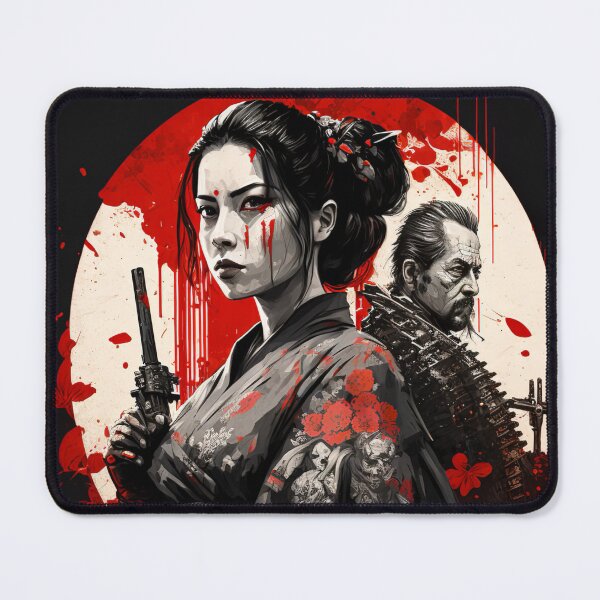 Item preview, Japanese geisha with samurai warriors designed and sold by Globuwear.