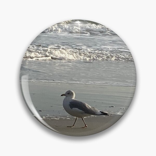 Item preview, Lone Bird on South Carolina Beach with Waves Crashing designed and sold by JLFXCreations.