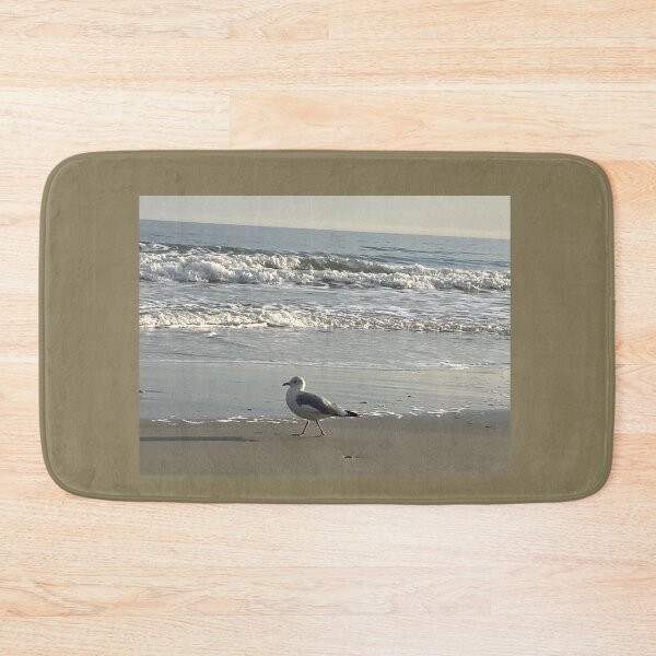 Item preview, Lone Bird on South Carolina Beach with Waves Crashing designed and sold by JLFXCreations.