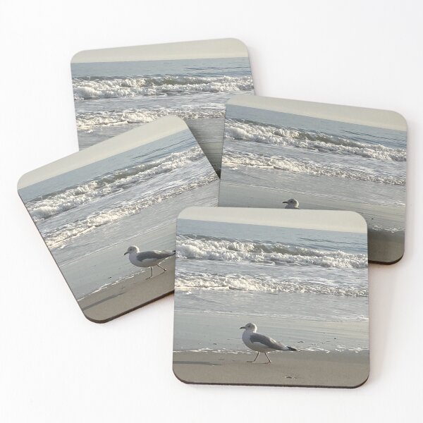 Item preview, Lone Bird on South Carolina Beach with Waves Crashing designed and sold by JLFXCreations.