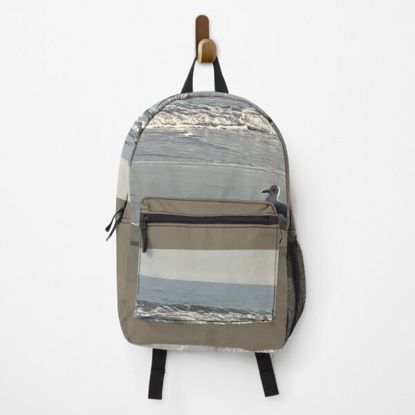 Item preview, Lone Bird on South Carolina Beach with Waves Crashing designed and sold by JLFXCreations.