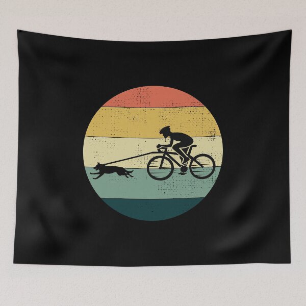 Item preview, Bikejoring DogScooting Dog Sport Outdoor Vintage Retro designed and sold by TastefulTees.