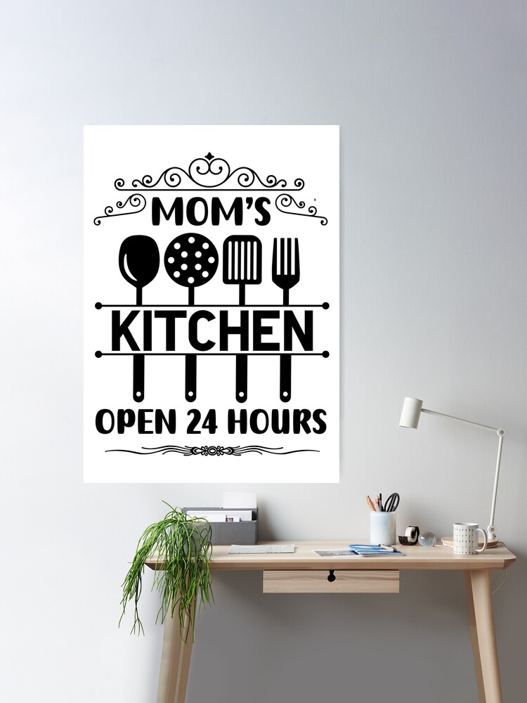 Mom's Kitchen Open 24 Hours Graphic by sr_sohag · Creative Fabrica