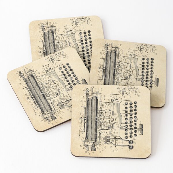 Item preview, Vintage Typewriter Patent Print designed and sold by HeatherMoonArt.