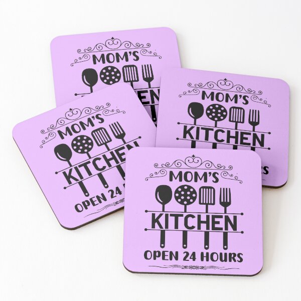 Item preview, Mom's Kitchen Open 24 Hours, Funny Kitchen Quote, Cooking Quote designed and sold by DesignHouse07.