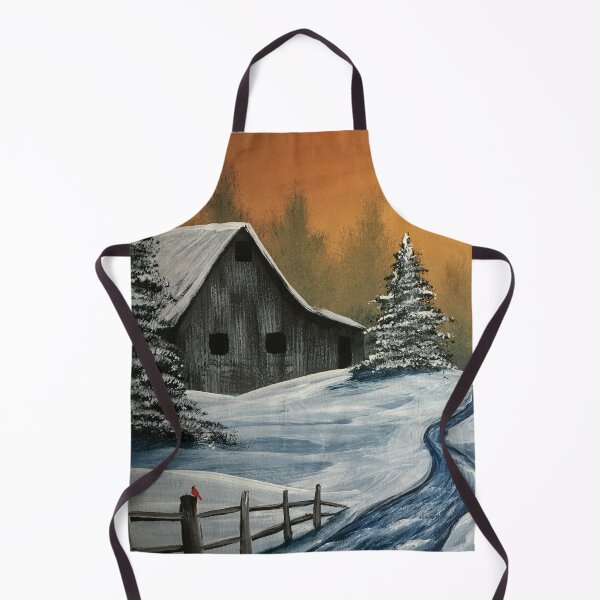 Item preview, Snowy Barn and Birch designed and sold by SistersInArtN.