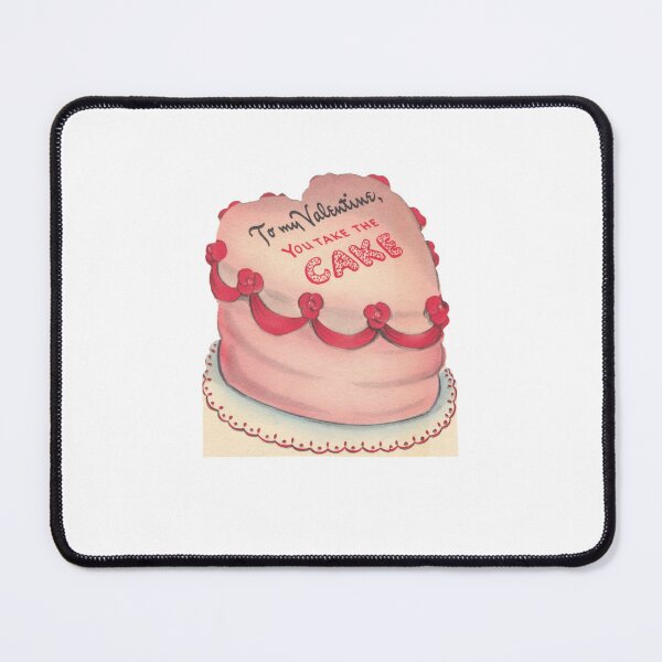 Item preview, Vintage Retro 1950s Valentine Card Heart Cake designed and sold by ChinchillaMoose.