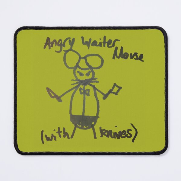 Item preview, Angry Waiter Mouse (with knives) designed and sold by ShittyGraphic.
