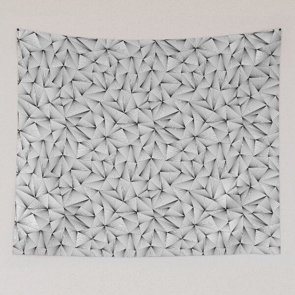 Item preview, Black Polygon Triangle Pattern designed and sold by stylebytara.