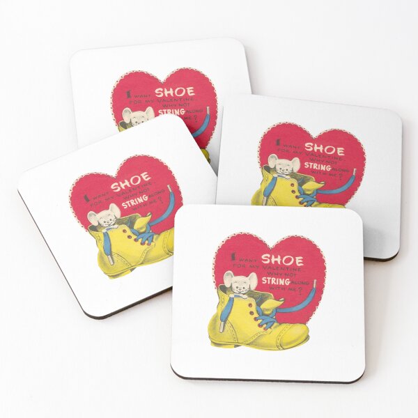 Item preview, Vintage Retro 1950s Valentine Card Shoe Mouse designed and sold by ChinchillaMoose.
