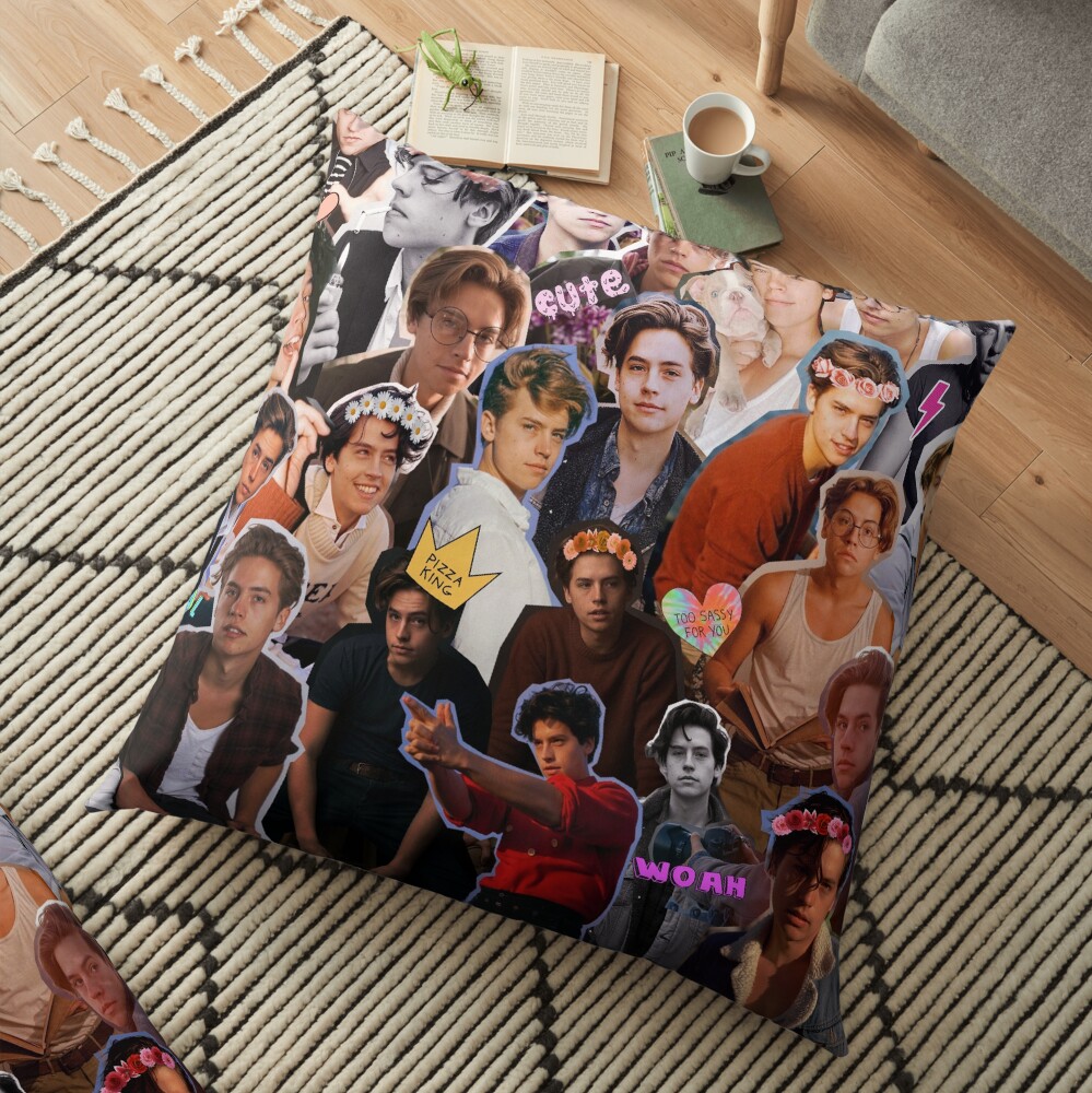 Cole Sprouse Collage Floor Pillow