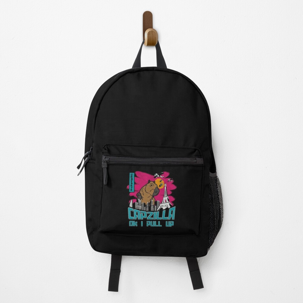 Ok I Pull Up Meme Giant Capybara Capzilla Funny Retro Backpack for Sale by  grex2908