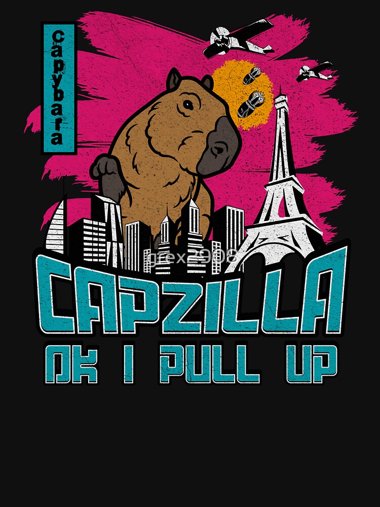 Ok I Pull Up Meme Giant Capybara Capzilla Funny Retro Backpack for Sale by  grex2908