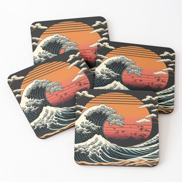 Item preview, Black Great Waves in the sun designed and sold by sublimepw.