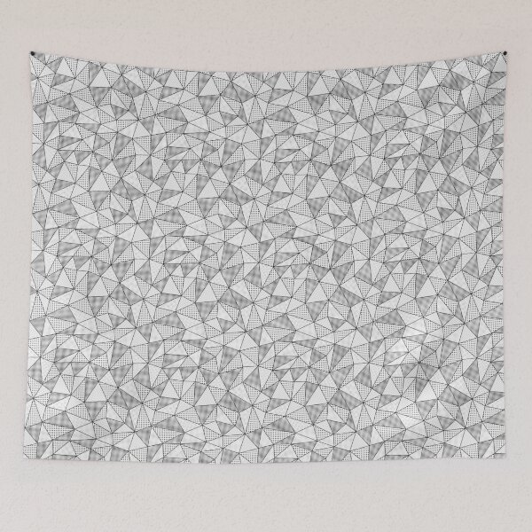 Item preview, Black Polygon Triangle Pattern designed and sold by stylebytara.