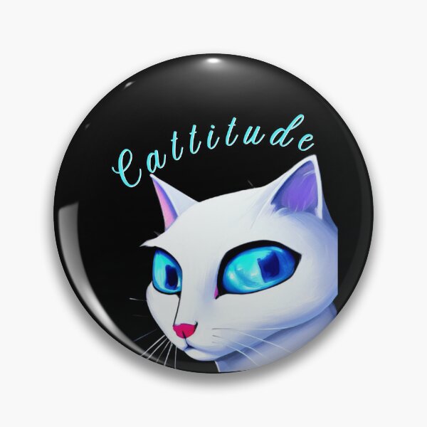 Item preview, Cattitude, white Cat  designed and sold by Constant Readers.