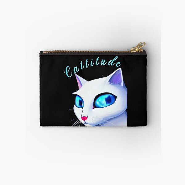 Item preview, Cattitude, white Cat  designed and sold by Constant Readers.