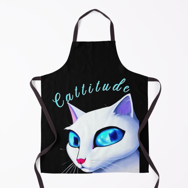 Item preview, Cattitude, white Cat designed and sold by Constant Readers.