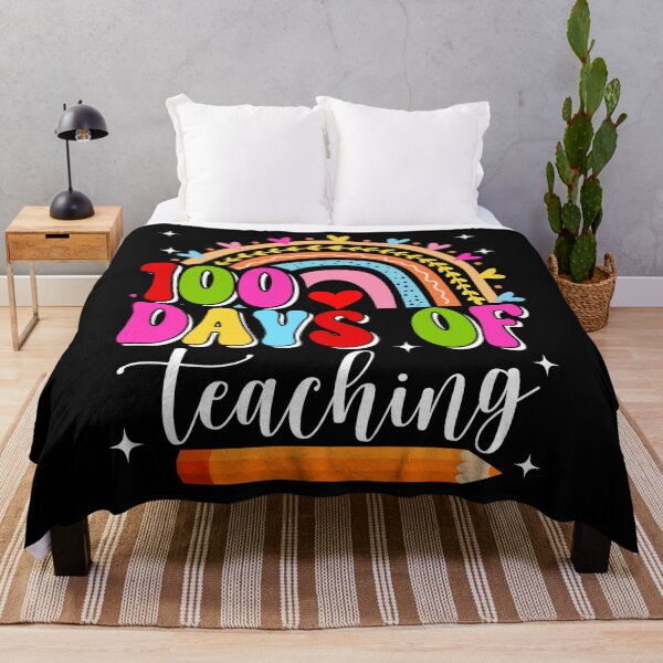 Item preview, 100 Days Of Teaching Funny Teacher Groovy Rainbow T-shirt designed and sold by KGN CREATIVITY.