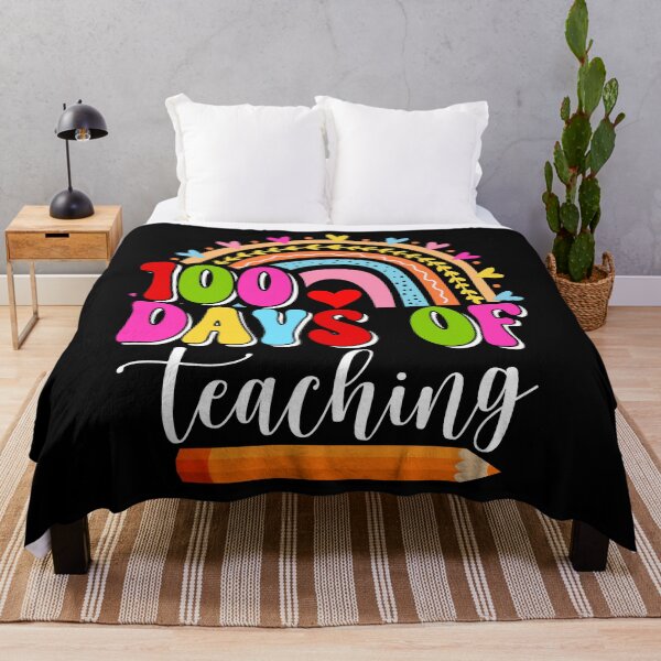 Item preview, 100 Days Of Teaching Funny Teacher Groovy Rainbow T-shirt designed and sold by KGN CREATIVITY.
