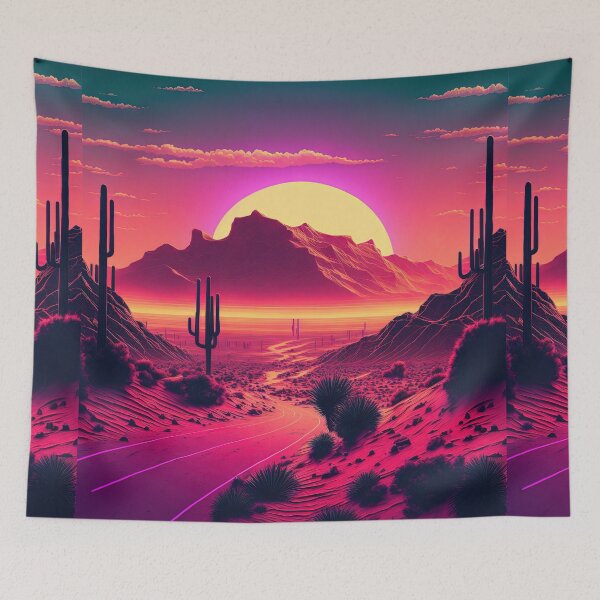 Item preview, Futurist Horizons: A Synthwave Mountain Scene designed and sold by Mullet Monkey.
