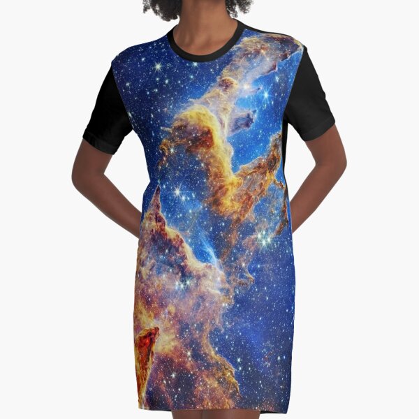 The pillars of creation 7,000 light years away from James Webb telescope Graphic T-Shirt Dress