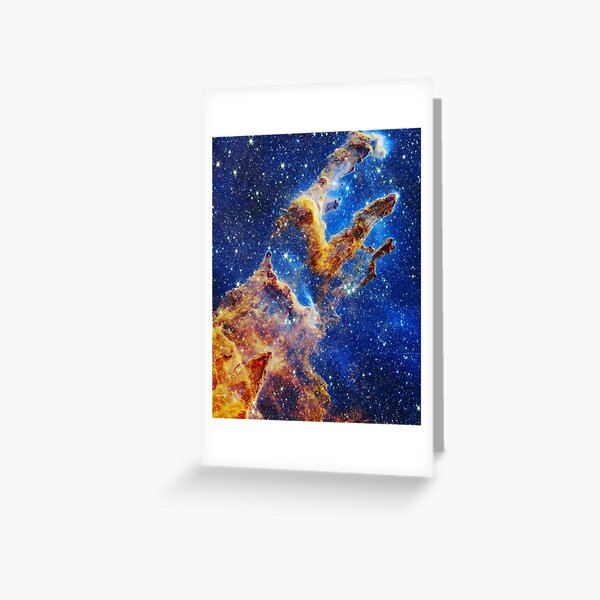 The pillars of creation 7,000 light years away from James Webb telescope Greeting Card