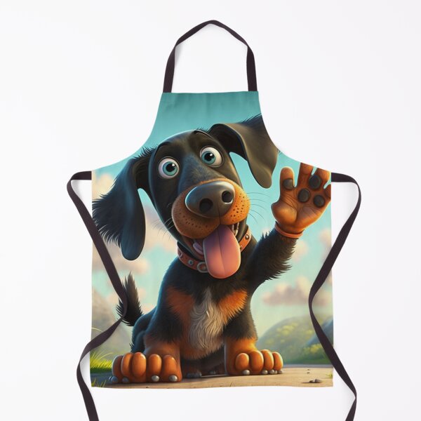 Item preview, Cute little dog waving hello to the camera. designed and sold by liana campbell.
