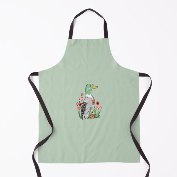 Item preview, Mallard Duck Flowers Pencil Drawing designed and sold by aymeigh.