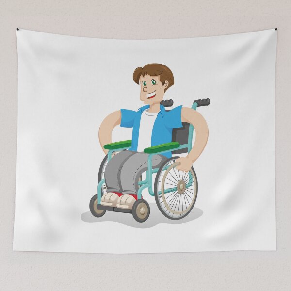 Item preview, Illustration represents a young male wheelchair user signaling ok. Ideal for educational and institutional materials designed and sold by LucianoCosmo.